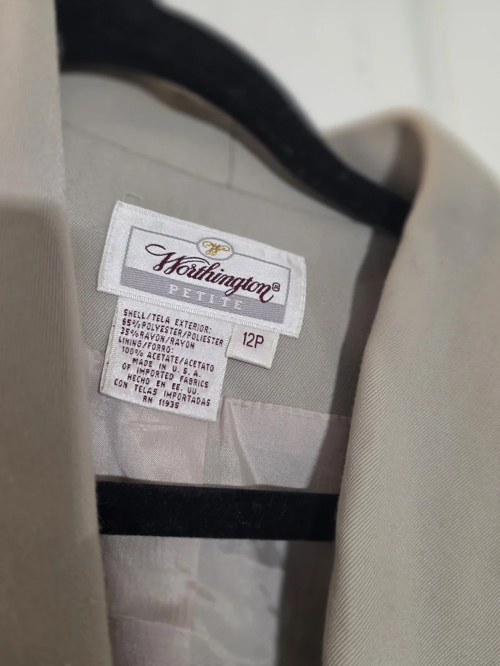 Worthington Double-Breasted Blazer in Light Taupe